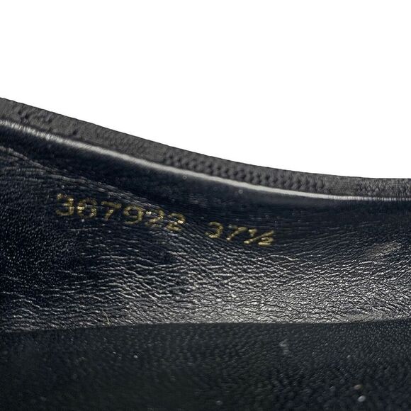 Gucci Guccissima Black Ballet Flat EU 37.5 US 7.5 Slip On Cap Toe Ballerina Shoe - Picture 8 of 11